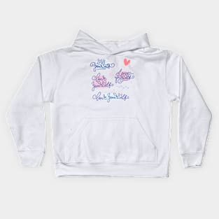 Love Yourself cute Stickers Kids Hoodie